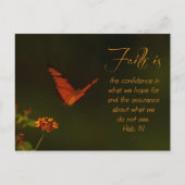 Carte Postale La foi est...Écriture Inspirante (Devant)