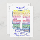 Carte Postale La foi est la substance des choses Espérées pour.. (Devant / Derrière)