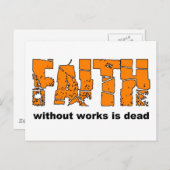 Carte Postale La foi sans oeuvres est morte. James 2:26 (Devant / Derrière)