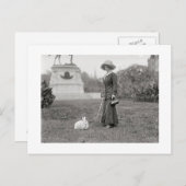 Carte Postale La folle dame lapin (Devant / Derrière)