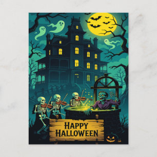 Carte Postale La Fontaine aux Vœux Zombie de la Maison Hantée :