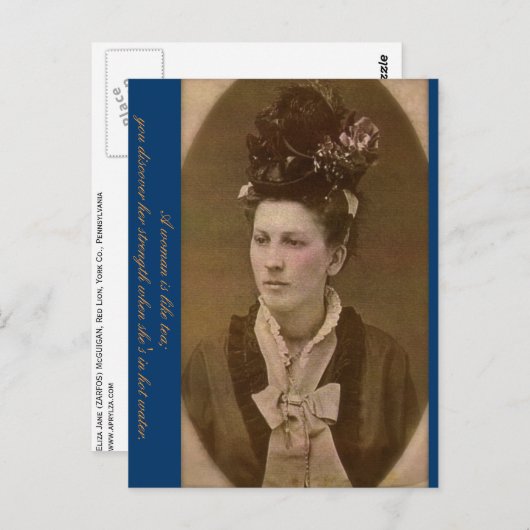 Carte Postale La force d'une femme (Devant / Derrière)