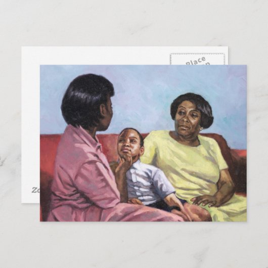 Carte Postale La force d'une mère 2001 (Devant / Derrière)