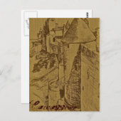 Carte Postale La forteresse de Carcassone (Devant / Derrière)
