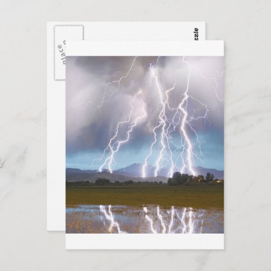 Carte Postale La foudre frappe les longes culminent les contrefo (Devant / Derrière)