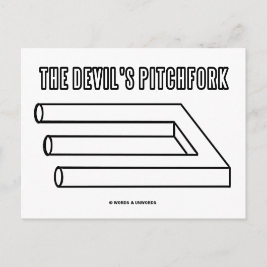 Carte Postale La fourche du diable (illusion optique) (Devant)