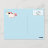 Carte Postale La fraise à la licorne (Dos)