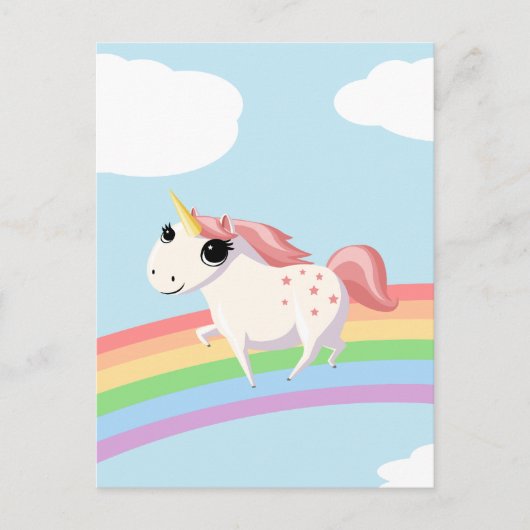 Carte Postale La fraise à la licorne (Devant)