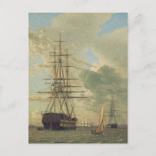 Carte Postale La frégate à l'ancre dans les rades