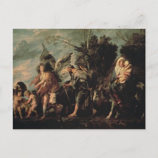 Carte Postale La fuite en Egypte, XVIIe siècle (Devant)