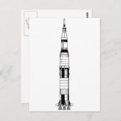 Carte Postale La fusée Saturn V (Devant / Derrière)