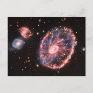 Carte Postale La Galaxie Cartwheel Et Ses Galaxies Compagnons.