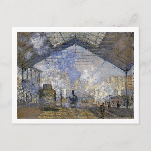 Carte Postale La gare Saint-Lazare, Monet (Devant)