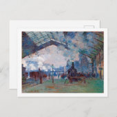 Carte Postale La gare Saint-Lazare, Monet (Devant / Derrière)