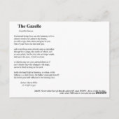 CARTE POSTALE LA GAZELLE (Dos)