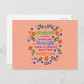 Carte Postale La gentillesse Prête Quelqu'Un Votre Force (Devant / Derrière)