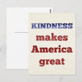 Carte Postale La gentillesse rend l'Amérique grande (Devant / Derrière)