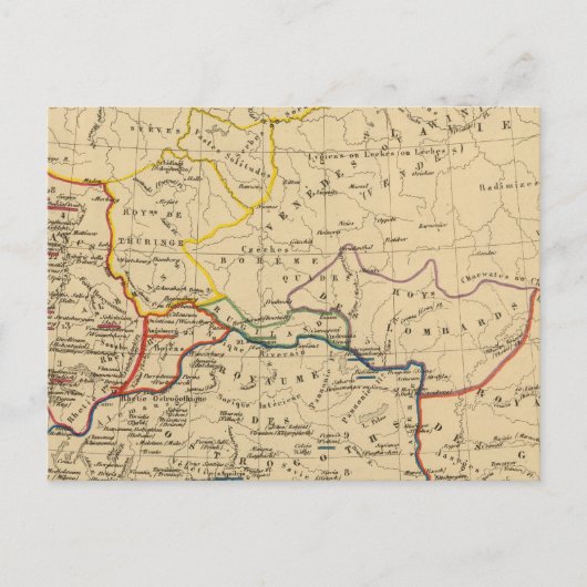 Carte Postale La Germanie a la fin du 5e siecle (Devant)