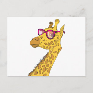 Carte Postale La girafe Hipster