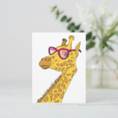 Carte Postale La girafe Hipster (Debout devant)