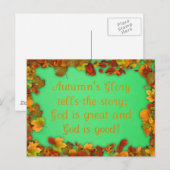 Carte Postale La gloire de l'automne (Devant / Derrière)