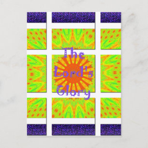 Carte Postale La Gloire du Seigneur : Beau art coloré extraordin