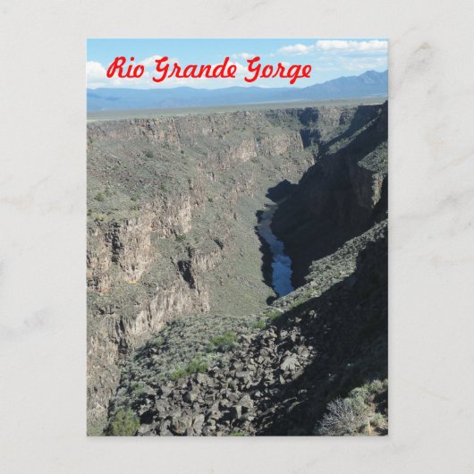 Carte Postale La Gorge du Rio Grande (Devant)