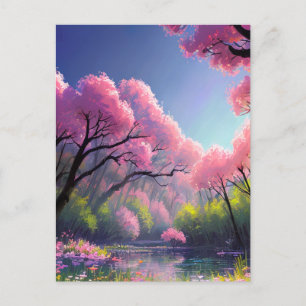 Carte Postale La grâce de l'ancienne rivière au milieu de la bea