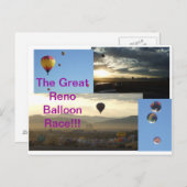 Carte Postale La grande course de ballon de Reno ! ! ! (Devant / Derrière)