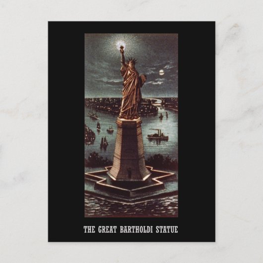 Carte Postale La grande statue de Bartholdi (Devant)