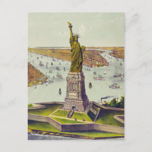 Carte Postale La Grande Statue de Bartholdi, Statue de la Libert