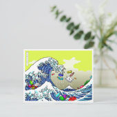 CARTE POSTALE LA GRANDE VAGUE (Debout devant)