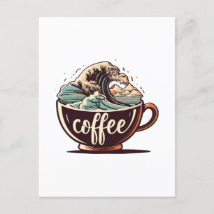 Carte Postale La Grande Vague De Café