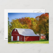 Carte Postale La grange d'automne (Devant / Derrière)