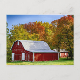 Carte Postale La grange d'automne