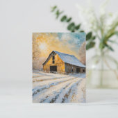 Carte Postale La grange d'hiver (Debout devant)