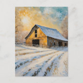 Carte Postale La grange d'hiver (Devant)