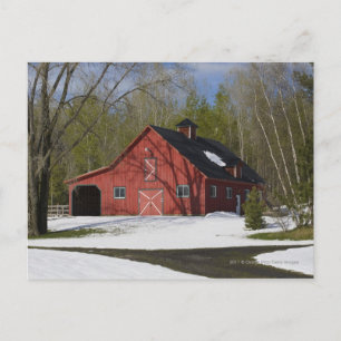 Carte Postale La Grange Rouge En Hiver
