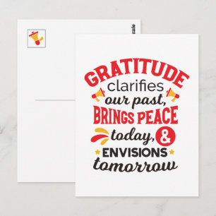 Carte Postale La gratitude clarifie notre passé – Art Inspirant