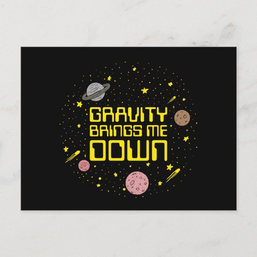 Carte Postale La Gravité me fait descendre (Devant)