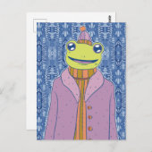 Carte Postale La grenouille douillette (Devant / Derrière)