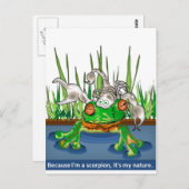 Carte Postale La grenouille et le scorpion (Devant / Derrière)