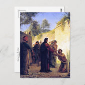 Carte Postale La guérison de l'aveugle par Carl Bloch Postcard (Devant / Derrière)