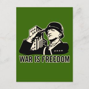 Carte Postale La guerre est la liberté
