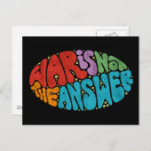 Carte Postale La Guerre N'Est Pas La Réponse (Devant / Derrière)