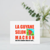Carte Postale La Guyane selon Macron est une île (Debout devant)