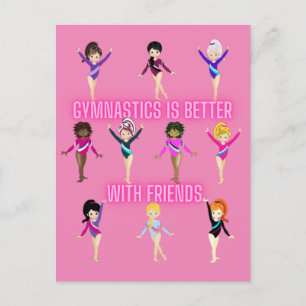 Carte Postale La gymnastique est meilleure avec des amis assez r
