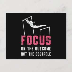 Carte Postale La Gymnastique Se Focalise Sur Les Bars À Résultat