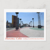 Carte Postale La Havane Cuba face à l'ambassade américaine (Devant)