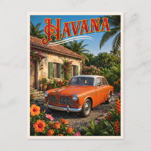 Carte Postale La Havane Cuba Voiture Ancienne Voyage Tropical